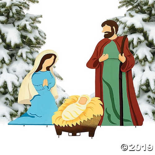 walmart outdoor christmas nativity sets