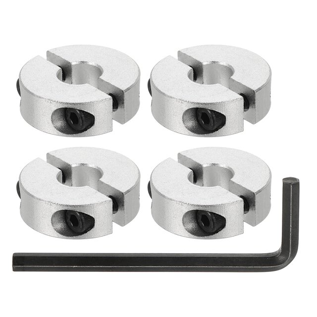 Uxcell Single Split Shaft Collar Locking Collar Clamp Style with Set Screw & Hex Wrench for Machine Tools Industry 10 mm/3/8 Inch