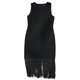 thumbnail image 1 of Ralph Lauren Vestido de cóctel con ribete de flecos para mujer, negro, 4, 1 of 1