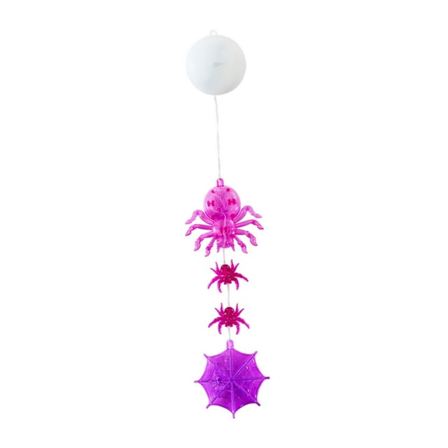Luces LED de Halloween decorativas para bricolaje, adorno para colgar en la pared, 2 modos de iluminación para fiestas navideñas en interiores Púrpura