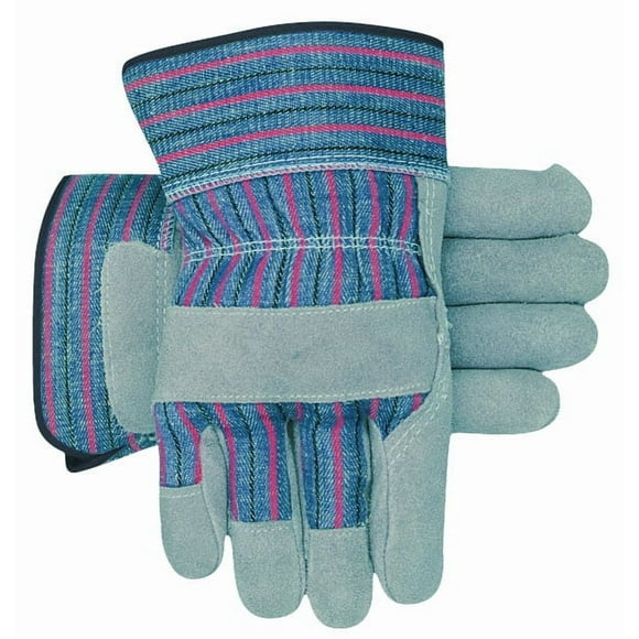 Expert Gardener Men's Large Leather Palm with Safety Cuff