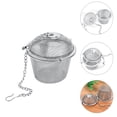 thumbnail image 4 of 6.5cm Practical Tea Ball Steel Mesh Seasoning Bag Filter Cooking Strainer Basket for Spices Loose Leaf Tea, 4 of 9