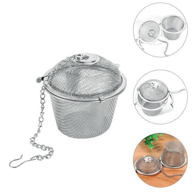 Leylor Tea Ball Spice Strainer -6.5cm Practical Tea Ball Sphere Spice Strainer Mesh Infuser Filter Stainless Steel Herbal
