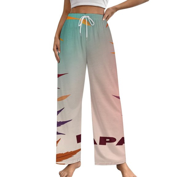 Thanksgiving Pumpkins Fall Leaves Pajama Pants Loose Pajamas Female Breathable Home Trousers Leisure Sleeping Pants Large Size