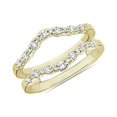 thumbnail image 1 of 0.30 Ct Round Cut Natural Diamond Unique Band for Anniversary Solid 18K Yellow Gold Size 4, 1 of 7