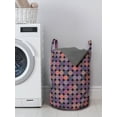 thumbnail image 3 of Abstract Laundry Bag, Mosaic Retro Inspired Polka Dots Pattern Pastel Circles with Geometric Design, Hamper Basket with Handles Drawstring Closure for Laundromats, 13" x 19", Multicolor, by Ambesonne, 3 of 4