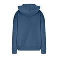 thumbnail image 6 of XPMWRP Women's Oversized Solid Color Hooded Sports Sweatshirt Long Sleeve Casual Trendy Pullover Tops Winter Warm Soft Loose Clothes with Pockets Blue M, 6 of 7