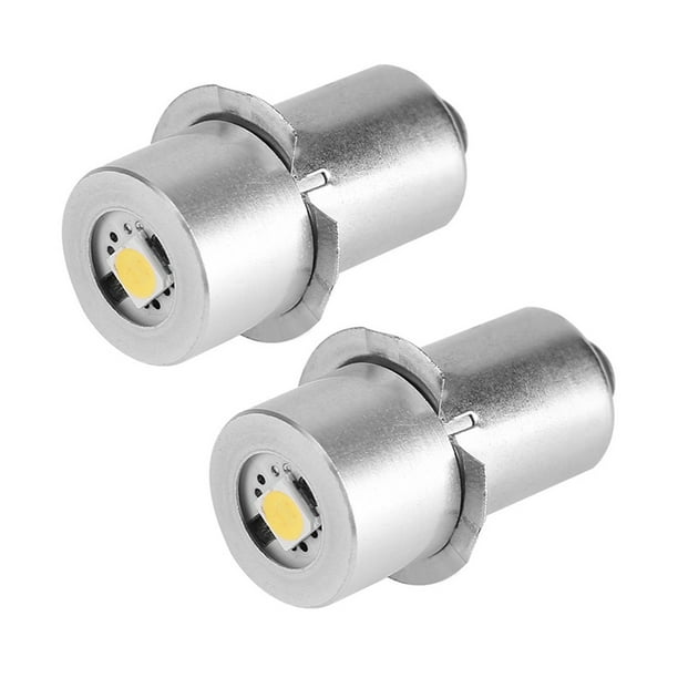 2X 1W P13.5S Bombilla de Linterna LED, 100 - 110Lm 2700 - 7000K Bombilla de Repuesto Lámpara (6V)