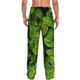 thumbnail image 6 of Mens Pajama Pants, Tiny Green Fern Leaves Soft Sleep & Lounge Pants for Men, Cuteness Casual PJ Bottoms Pants with Pockets, 6 of 7