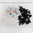 thumbnail image 4 of 16pairs 13.5mm Round Pupil Animal Eyes With Plastic Base & Washers Glass Flat Back Cat Eye Dragon Eye for Doll Making Teddy Bear Plush Toys Accessories, 4 of 5