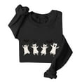 thumbnail image 3 of DDAPJ pyju Spooky Season Sweatshirts Halloween Ghost Sweatshirt Women Crewneck Long Sleeve Pullover Tops Black L, 3 of 4