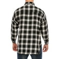 thumbnail image 6 of FOCUSSEXY Men's Flannel Shirts Big & Tall Long-Sleeve Button Down Plaid Shirt Workshirt Mens Business Work Plaid Formal Top Big and Tall Plaid Shirt Red Black, 6 of 7