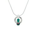 thumbnail image 2 of Delight Jewelry Silvertone Tropical Blue Flip Flop with Pink Star Live Ring Charm Necklace, 18", 2 of 4