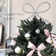 thumbnail image 2 of Billuyoard Adorno de árbol de Navidad con lazo de metal, cristal y diamantes de imitación de lujo, para decoración interior y exterior del Kits de decoración para fiestas plata, 2 of 6