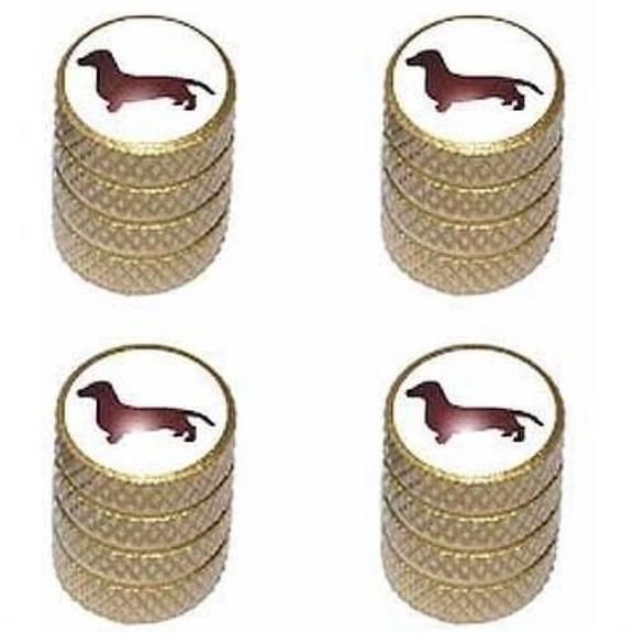Dachshund Weiner Dog Tire Rim Wheel Aluminum Valve Stem Caps, Multiple Colors
