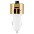 thumbnail image 4 of Transmisor de audio Bluetooth inalámbrico para coche, adaptador de radio FM, cargador USB dual, reproductor MP3 (dorado), 4 of 12