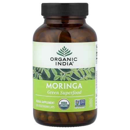 Organic India Moringa, 180 Vegetarian Caps (350 mg per Capsule)
