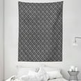thumbnail image 1 of Abstract Tapestry, Modern Brush Stokes Pattern Messy Lines Grungy Monochrome Geometric Shapes, Wall Hanging for Bedroom Living Room Dorm Decor, 60W X 80L Inches, Black and White, by Ambesonne, 1 of 2