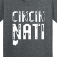 thumbnail image 4 of Inktastic Cincinnati, Ohio Distressed Font Youth T-Shirt, 4 of 5