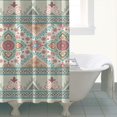 thumbnail image 4 of Orange and Purple Diamond Shaped Geometric Boho Pattern Shower Curtain 72"x72" ,Bathroom Decorative Shower Curtains Set with 12 Hooks,Modern Waterproof Washable Shower Curtain, 4 of 6