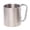 1PC_Silver, variant on Stainless Steel Camping Mug 9.6 Oz, Lightweight Metal Coffee Cup with Carabiner, Durable Heat-Resistant Hiking Cup for Outdoor Travel Backpacking