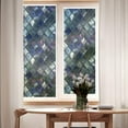 thumbnail image 4 of Window Privacy Film, 3D Non- Adhesive Vinyl Opaque Window Cling, Stained Frosted Glass Window Decals, Door Decorative Sticker for Home, Bathroom, Office - 22.83 x 47.24 Inches - Style 19, 4 of 8