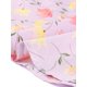 thumbnail image 5 of Vestido sin mangas de media abertura con estampado floral para mujer Inspire Chic, largo hasta la rodilla, con cinturón, en rosa y amarillo, 5 of 7