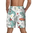 thumbnail image 4 of Balery Music Lover Dinosaur Mens Swim Trunks Swim Shorts for Men Quick Dry Inseam Beach Shorts with Compression Liner Pocket-3X-Large, 4 of 9