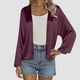 thumbnail image 2 of Tops casuales para mujer,Cárdigan de seda para mujer, blusa informal holgada, top de manga larga de color liso, tejido de poliéster, para uso doméstico, sopatenor, 2 of 9