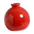 thumbnail image 5 of deevoka Plant Pot Home Table Centerpiece Desktop Small Bookshelf Ceramic Flower Vase Red, 5 of 9