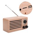 thumbnail image 5 of Mini altavoz retro con Bluetooth, graves, audio, estéreo, subwoofer, radio FM, compatible con AUX, USB, llamada manos libres (color arce), 5 of 5