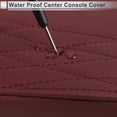 thumbnail image 5 of Car Center Console Cover Center Console Cushion Multifunctional 13.39"x7.48"x2.76" Black Dark Red Nappa Leather Sponge, 5 of 7