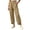 A Khaki, variant on Ndbuld Wimens Pants Ladies' Casual And Fashionable Elastic Waist Pocket Solid Color Pants,Khaki,L