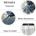 thumbnail image 5 of Blue Grunge Texture Shower Curtain Abstract Grain Fashion Creative Design Boho Striped Shower Curtains for Hotel Spa Home Bathtubs Bath Waterproof Fabric with Hooks 72x84 Inches, 5 of 6