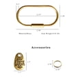 thumbnail image 2 of Premium Brass Carabiner Keychain-Durable Metal Key Ring Clip for Outdoor Camping Hiking Travel Keys and Backpack Accessories-Gold, 2 of 8