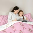 thumbnail image 5 of jejeloiu Happy New Year Queen Comforter Set,Christmas Nutcraker Soldier Bedding Sets,Girl Pink Bedding Comforter Set For Teens,Ultra Soft Home Decor Reversible,3pcs, 5 of 8