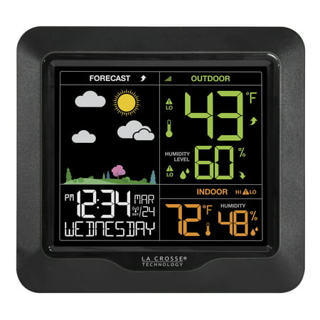 La Crosse Technology S85814 Wireless Color Forecast Station with Barometric (Best Local Weather Forecast)
