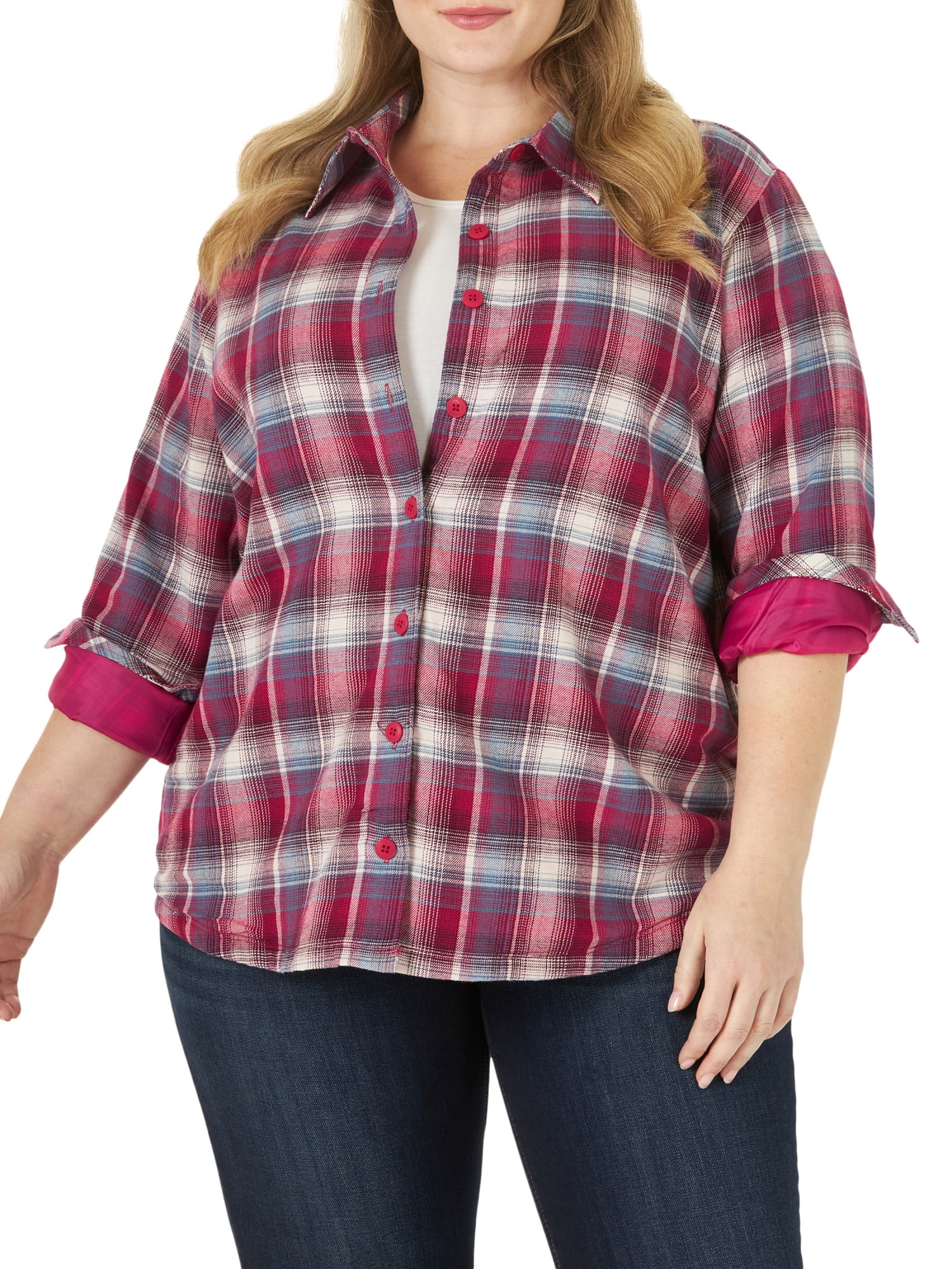 lee riders flannel shirts plus size