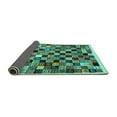 thumbnail image 2 of Ahgly Company Indoor Square Abstract Turquoise Blue Contemporary Area Rugs, 5' Square, 2 of 4