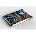 thumbnail image 2 of Ambesonne City Pillow Sham, Night Scene New York, 36" X 20", Multicolor, 2 of 2