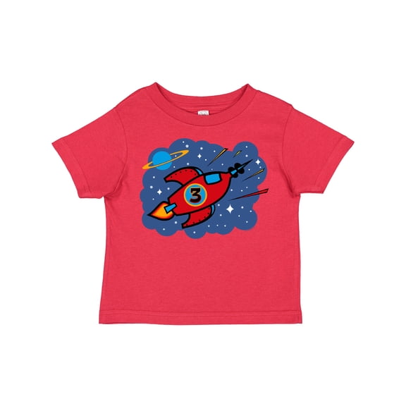 Inktastic Rocket Ship 3rd Birthday Boys Toddler T-Shirt