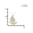 thumbnail image 4 of JewelersClub 1/5 Carat T.W. White Diamond 14K Gold Over Silver SailBoat Pendant, 4 of 5