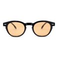 thumbnail image 2 of Mens Vintage Vibe Retro Hipster Keyhole Round Horn Rim Plastic Sunglasses Black - Orange, 2 of 4