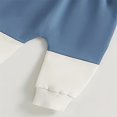 thumbnail image 6 of Zehjuhan 2Pcs Baby Boy Casual Clothing Long Sleeve Color Collision Crewneck Sweatshirt Top and Sweat Pants Outfit Ivory White，18-24M, 6 of 7