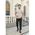 thumbnail image 5 of COOFANDY Mens Polo Shirt Casual Short Sleeve Button Collared Polo Golf Shirt Pocket Soild Cotton Tees T Shirt, 5 of 6