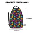 thumbnail image 2 of Xecao Colorful Dinosaur Pattern Car Seat Back Protector 2 Pack Large Capacity Pocket, Kick Mats Back Seat Protector, 2 of 8