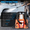 thumbnail image 3 of SPBTAR 4-1 Pressure Washer, 2800PSI 1.7GPM High Pressure Cleaner with Vacuum Cleaner,0° -180° Swivel Joint & Soap Tank for Car/Fences/Driveway/Home/Patio Cleaning, 3 of 11