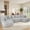 Gray+4Seats, variant on SOULART 130'' Modular Sectional Couch, U-Shaped Sofa with Chaise Lounge, Striped Corduroy Upholstered 4-Seater Sofa with Pillow Back and Square Arms