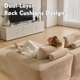 thumbnail image 6 of Ovios Modular Sectional Sofa with Chaise, 106" Deep Seat L-Shaped Plush Corduroy Boneless Couch for Apartment, Beige, 6 of 14