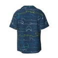 thumbnail image 2 of KLL Shark Print Men's Shirt Short Sleeve Button Down Summer Cuba Beach Shirts- 4X-Large, 2 of 7
